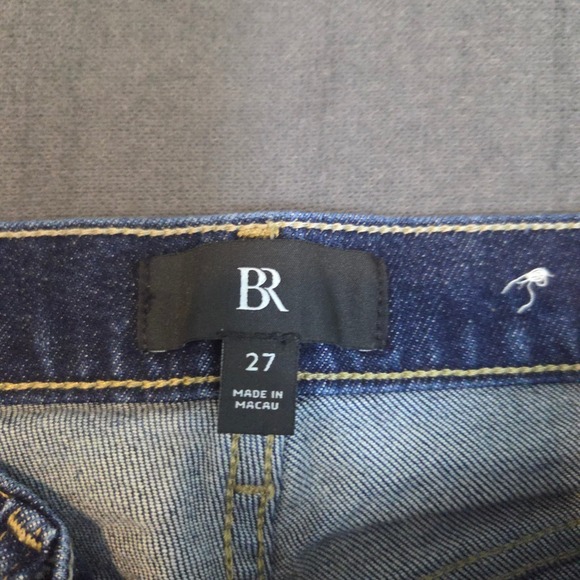 Banana Republic The Straight J Jeans Womens 27 Dark Wash Button Fly - Picture 8 of 12